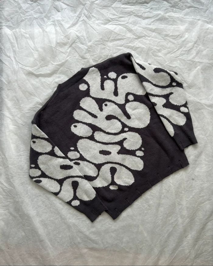 Pull Gris Vintage Taille M - photo numéro 4
