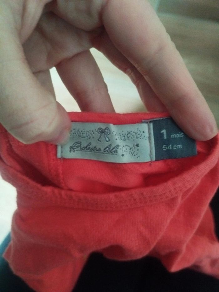 Pyjama coton une pièce bébé fille 1 mois - photo numéro 3