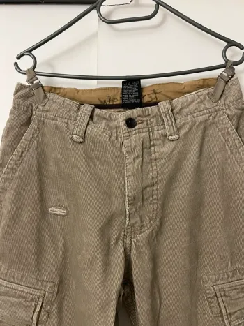 Pantalon cargo velours côtelé beige Wearfirst