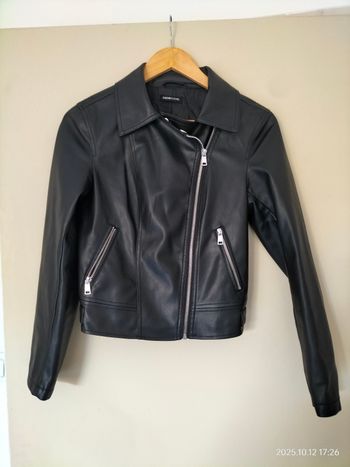 Veste simili cuir noir