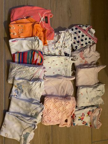 Lot 17 bodies bébé fille 3 mois