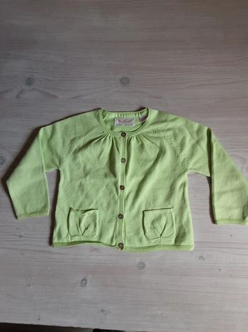 Gilet fin vert clair T. 92 cm (18-24 mois)