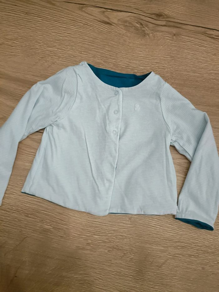 Gilet réversible bleu - 18 mois - obaïbi - photo numéro 3