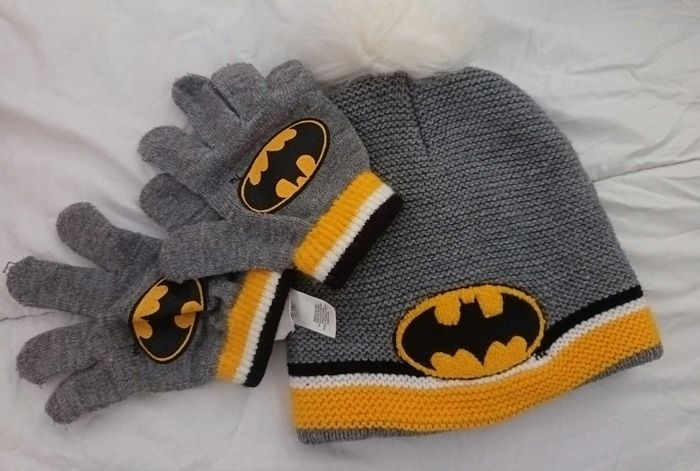 Bonnet et gants Batman enfant