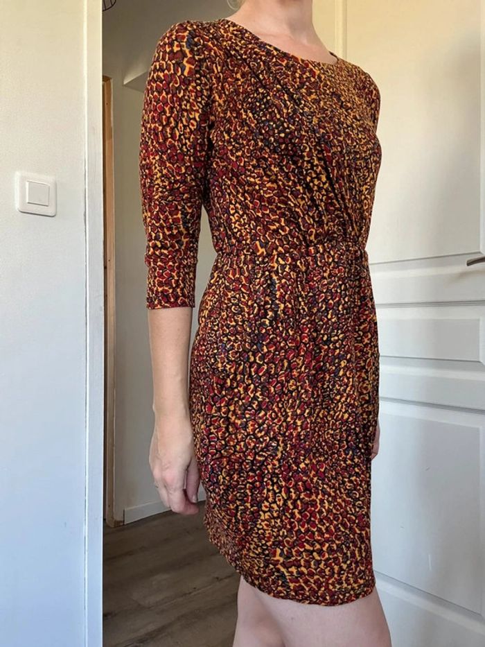 3 Suisses Robe orange à motif – Taille 36 – Très bon état - photo numéro 12
