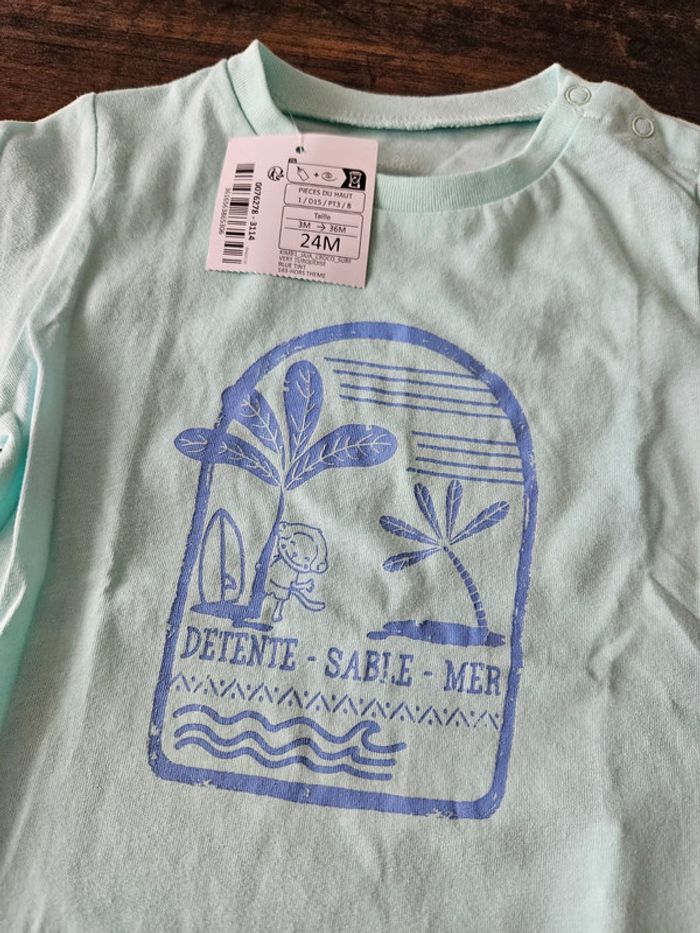 T-shirt bébé garçon 24mois - photo numéro 2