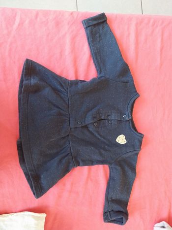 Robe bleue marine manche longue