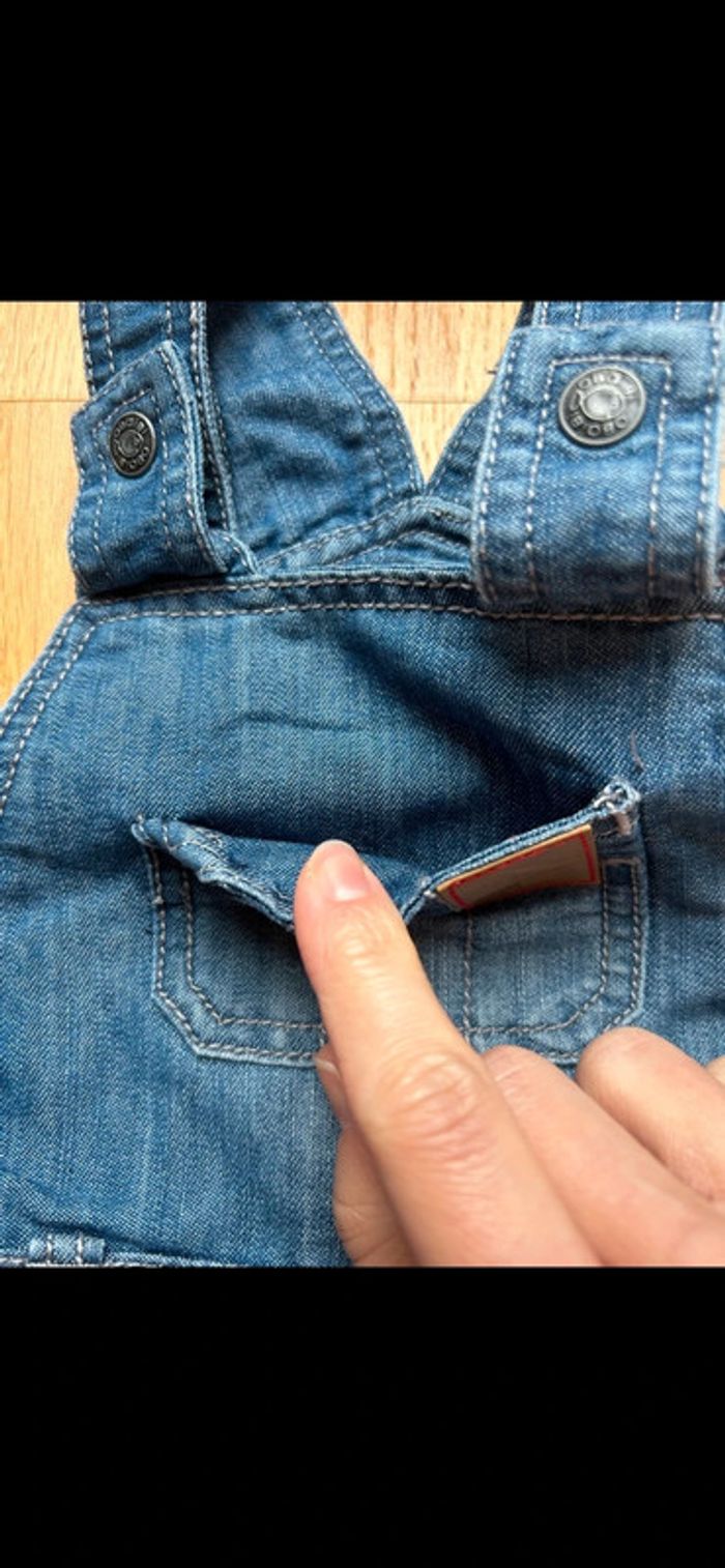Salopette combinaison en jeans neuve obaibi bébé garçon - photo numéro 4