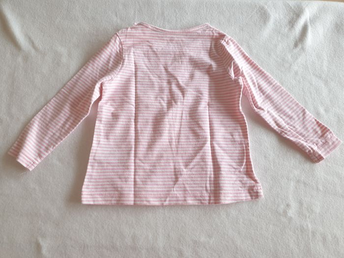 Tshirt MC rayé blanc et rose dino - T86/92 - Lupilu - photo numéro 6