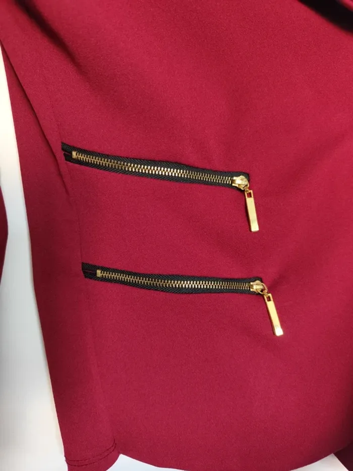 Veste rouge bordeaux - photo numéro 2