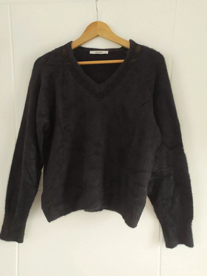 Pull noir col V Promod taille 38