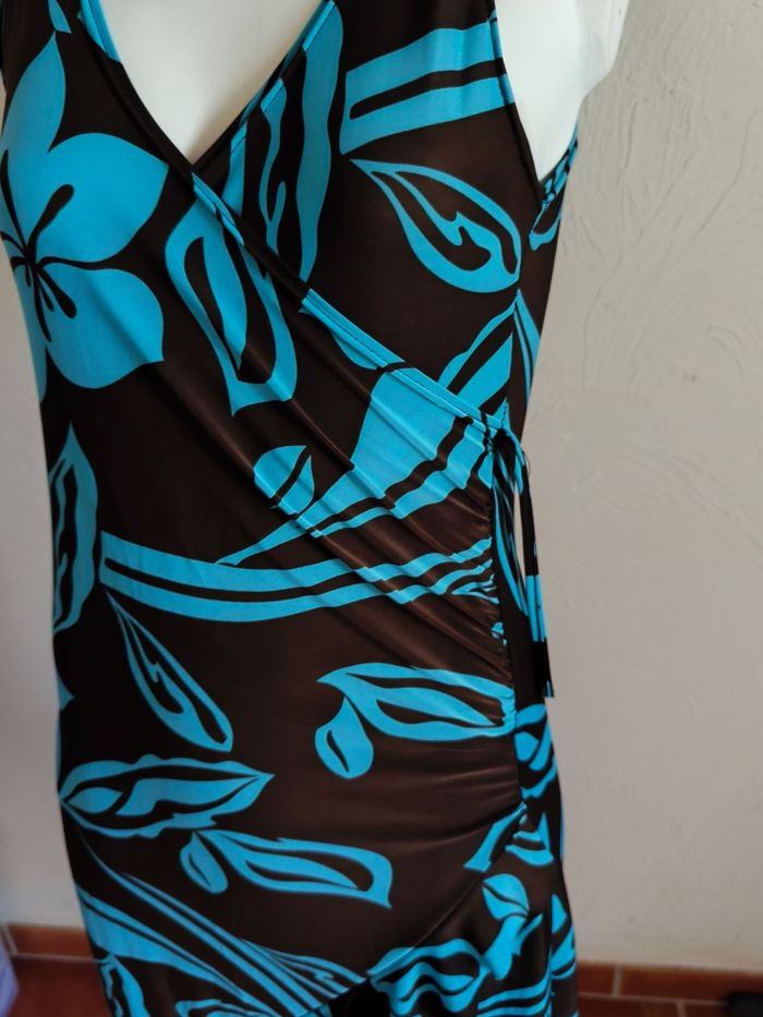 Robe bleu et marron - photo numéro 2