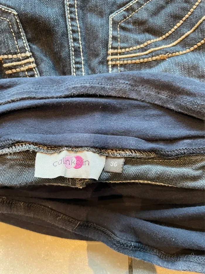 Jupe courte en jean grossesse maternité - photo numéro 7