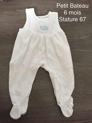 Petit Bateau blanc Taille 6 mois