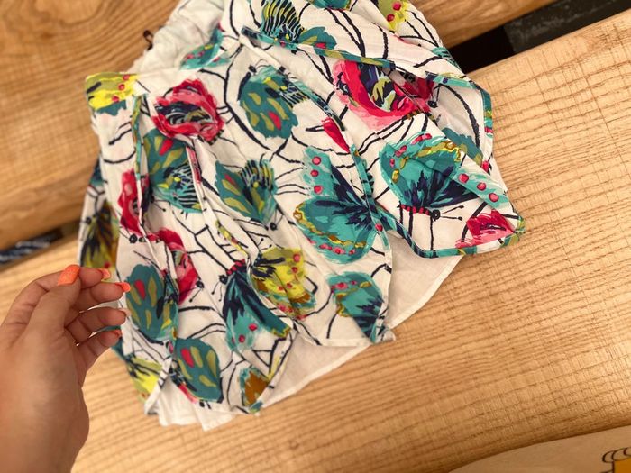 Jupe été catimini 10 ans à fleurs blanche papillon - photo numéro 4