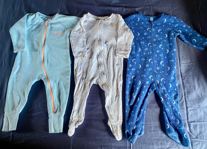 Lot 3 pyjamas zip mixte Space