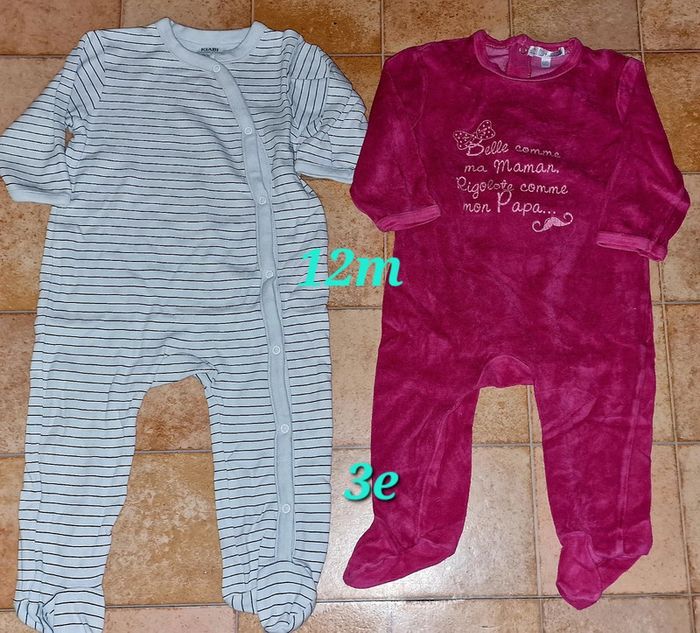 Lot 2pyjama 12mois