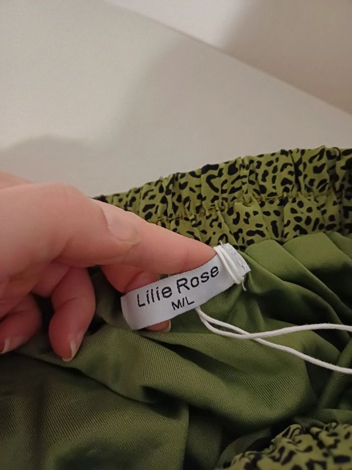 Jupe longue plissée Kaki/verte Lilie Rose taille L/XL 40/42 - photo numéro 7