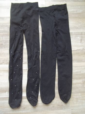 Lot 2 collants noirs fantaisie 70D Tex 8/9 ans
