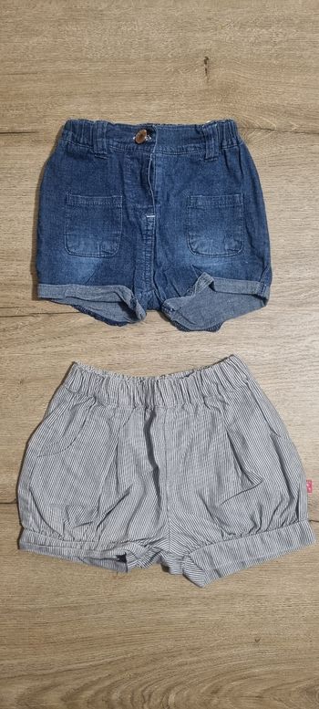 Lot shorts 12 mois