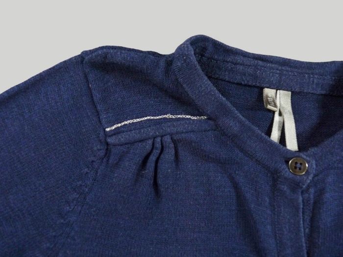 Gilet cardigan tricot bleu marine argent Orchestra 6 ans 116 cm fille - photo numéro 3