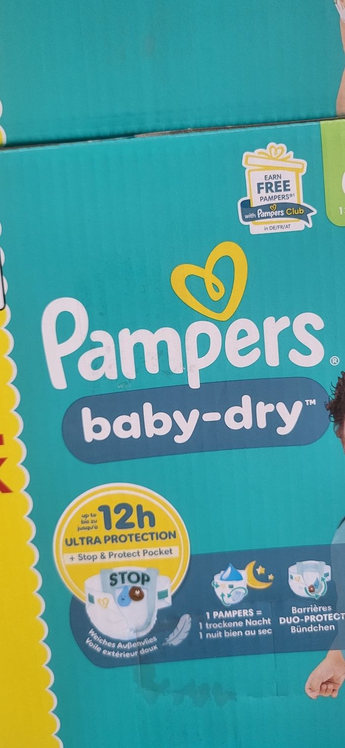lots 2 cartons pampers baby-dry taille 6 (92+92) - photo numéro 4
