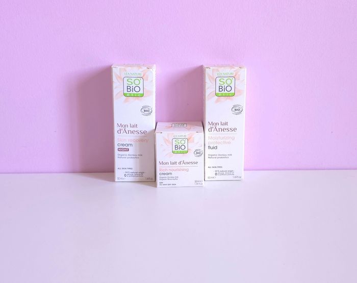 Lot beauté bio complet – soins « Mon Lait d’Ânesse » SO’BIO étic