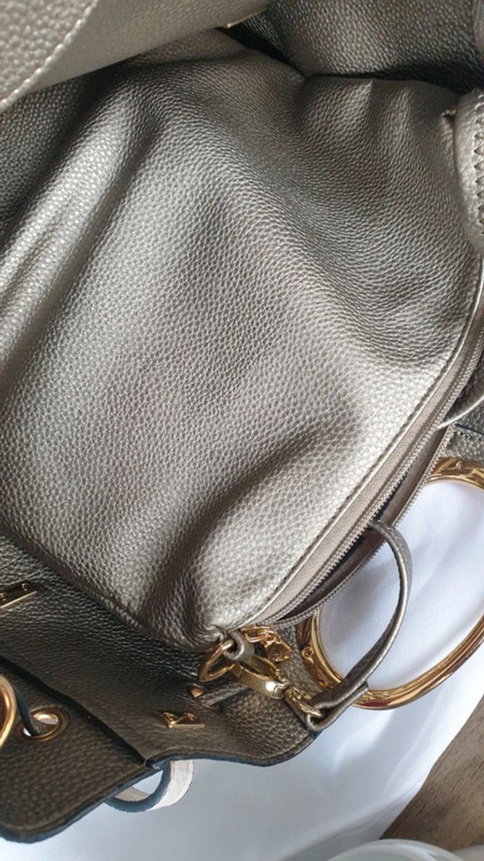 Sac épaule 2 en 1, rose et bronze, Parfois - photo numéro 2