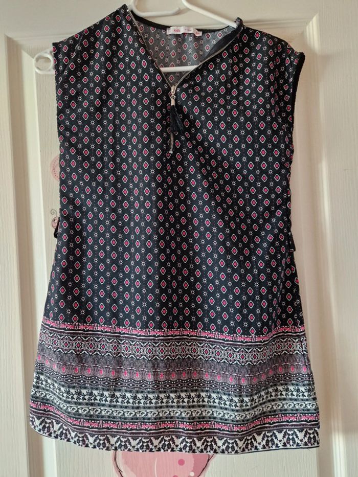Robe gemo 8 ans noir et rose