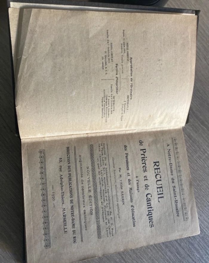 Recueil de prières et de cantiques 1920 - photo numéro 6