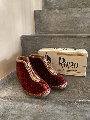 Chaussons montants zippé brun Reno 34 neuf