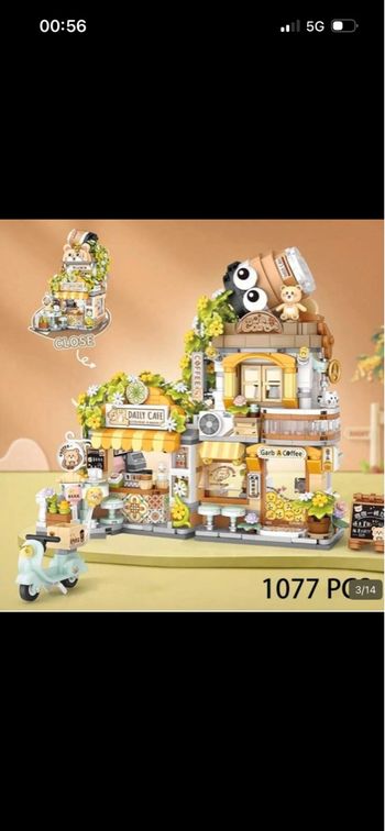 LOZ Mini Blocks - "Daily Cafe" Ours (1077 pièces) - NEUF 