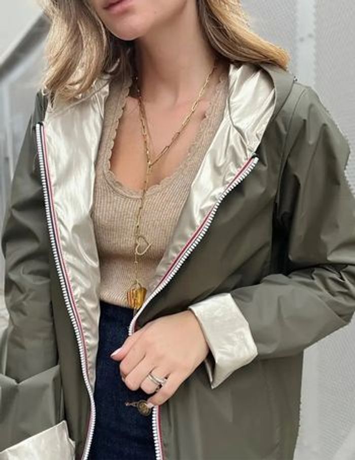Veste imperméable argent réversible neuve - photo numéro 5