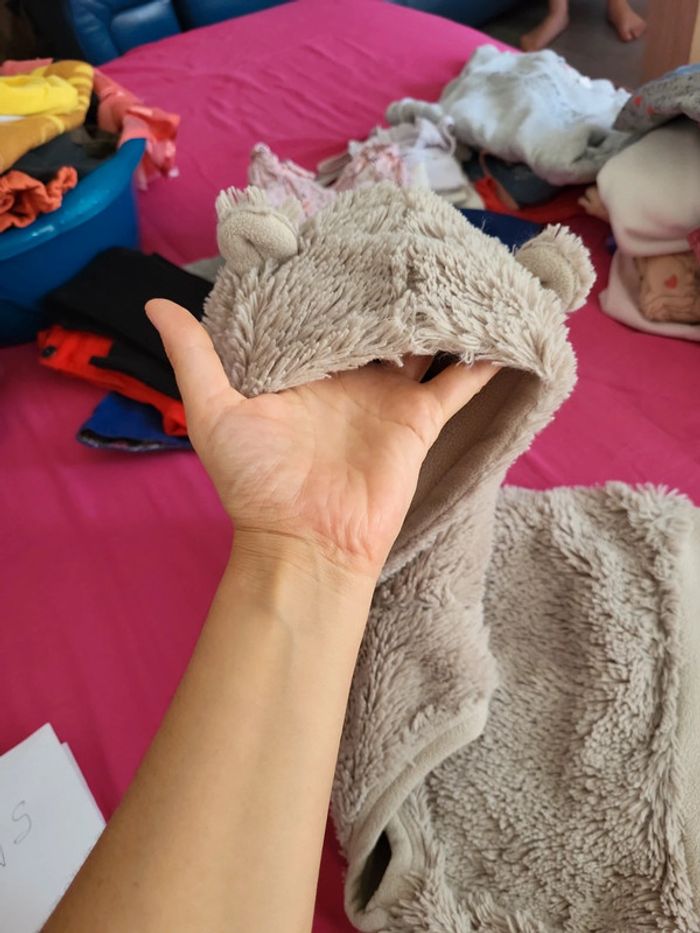 Veste sans manches 2 ans  grain de blé avec capuche - photo numéro 4