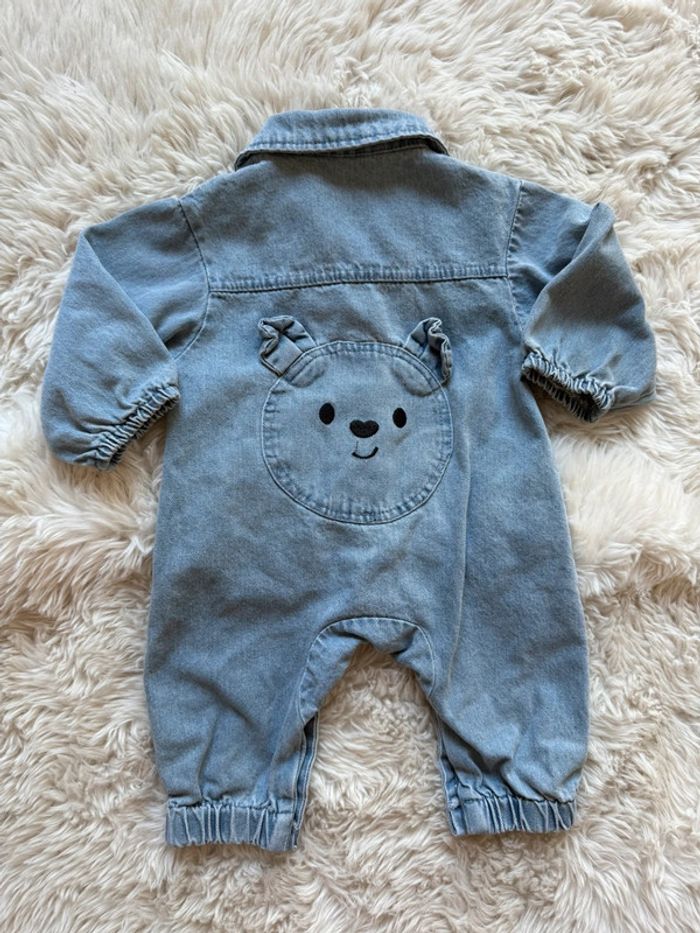 Combinaison en jean bébé fille - photo numéro 3