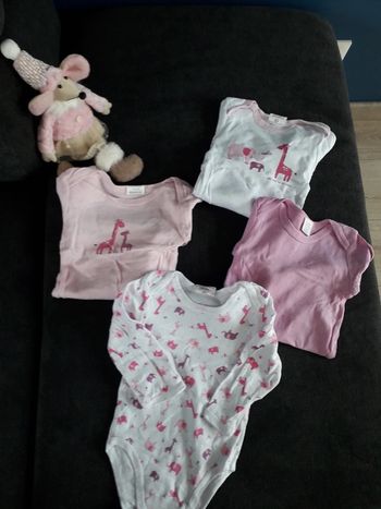 Lot 4 bodies ML 12 mois