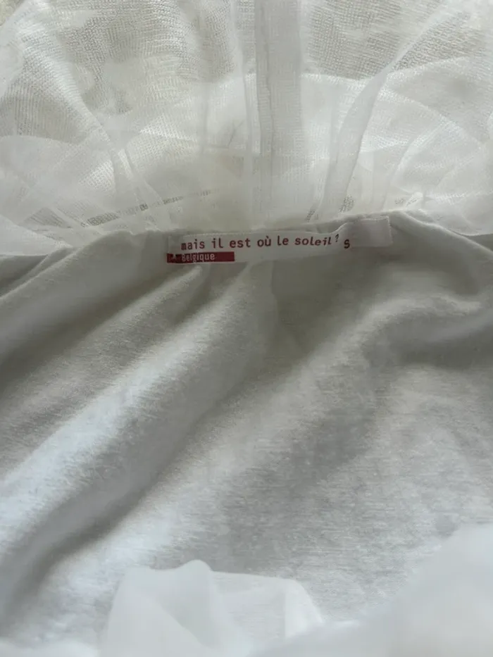 T-shirt manches longues tulle froufrou mais il est où le soleil taille s - photo numéro 3