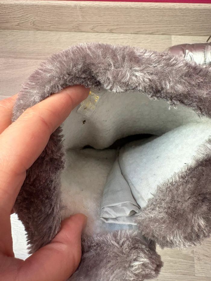 Bottes de neige enfant argenté 37 bon état🩶 - photo numéro 6