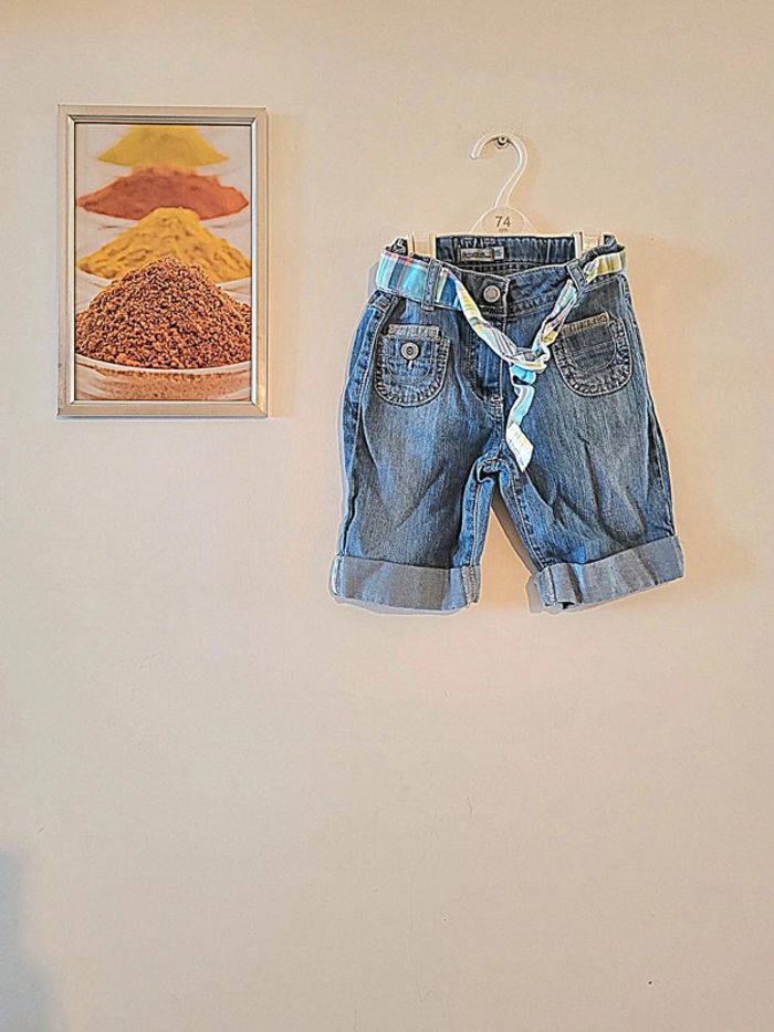 Short 3/4 en jeans "Tape à l œil" taille 5 ans