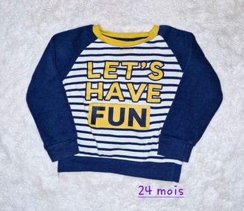 Pull sweat garçon 24 mois