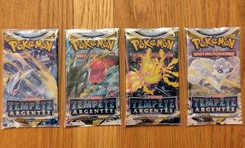 Artset 4 booster Pokémon Tempête Argentée Épée et Bouclier EB12 Neuf