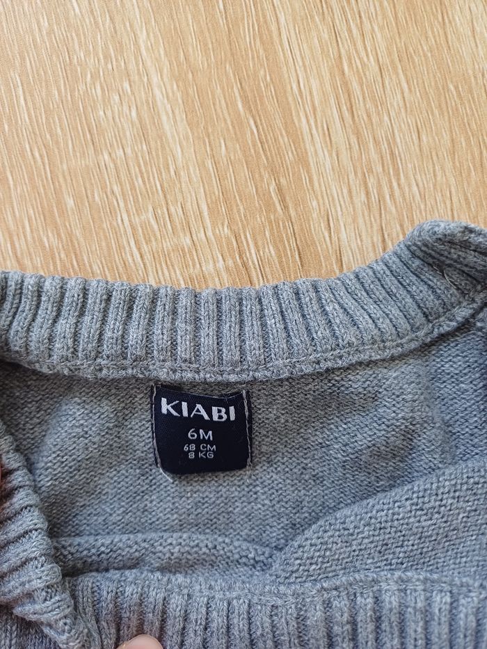 Pull gris bébé 6 mois - photo numéro 3