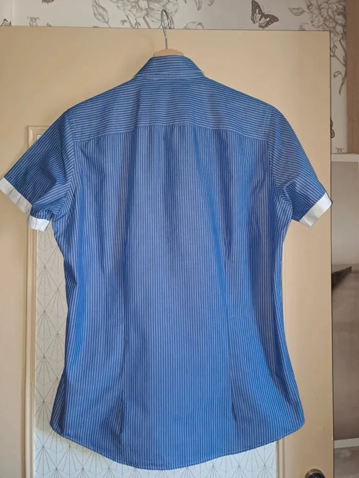 Chemise homme bleue Celio 41 à rayures super état - photo numéro 6
