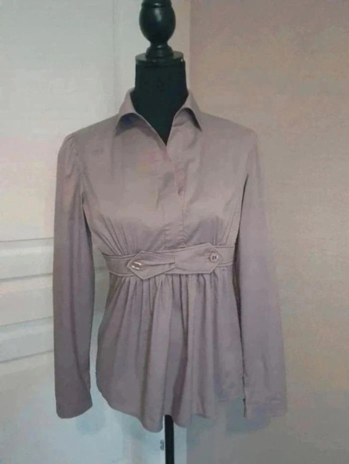 Chemise manches longues grise Esprit collection taille 36