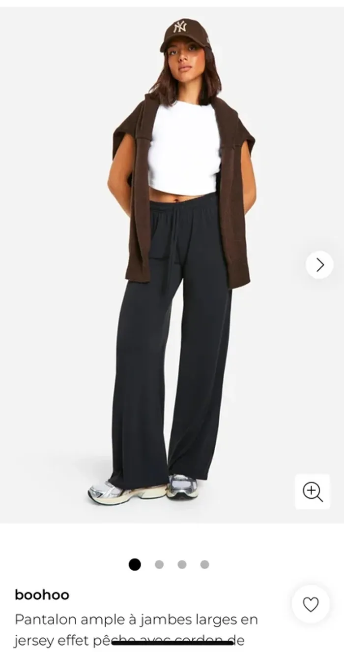 Pantalon large en jersey Boohoo – Taille 40 – Neuf avec étiquette - Décontracté - Idéal été - photo numéro 2