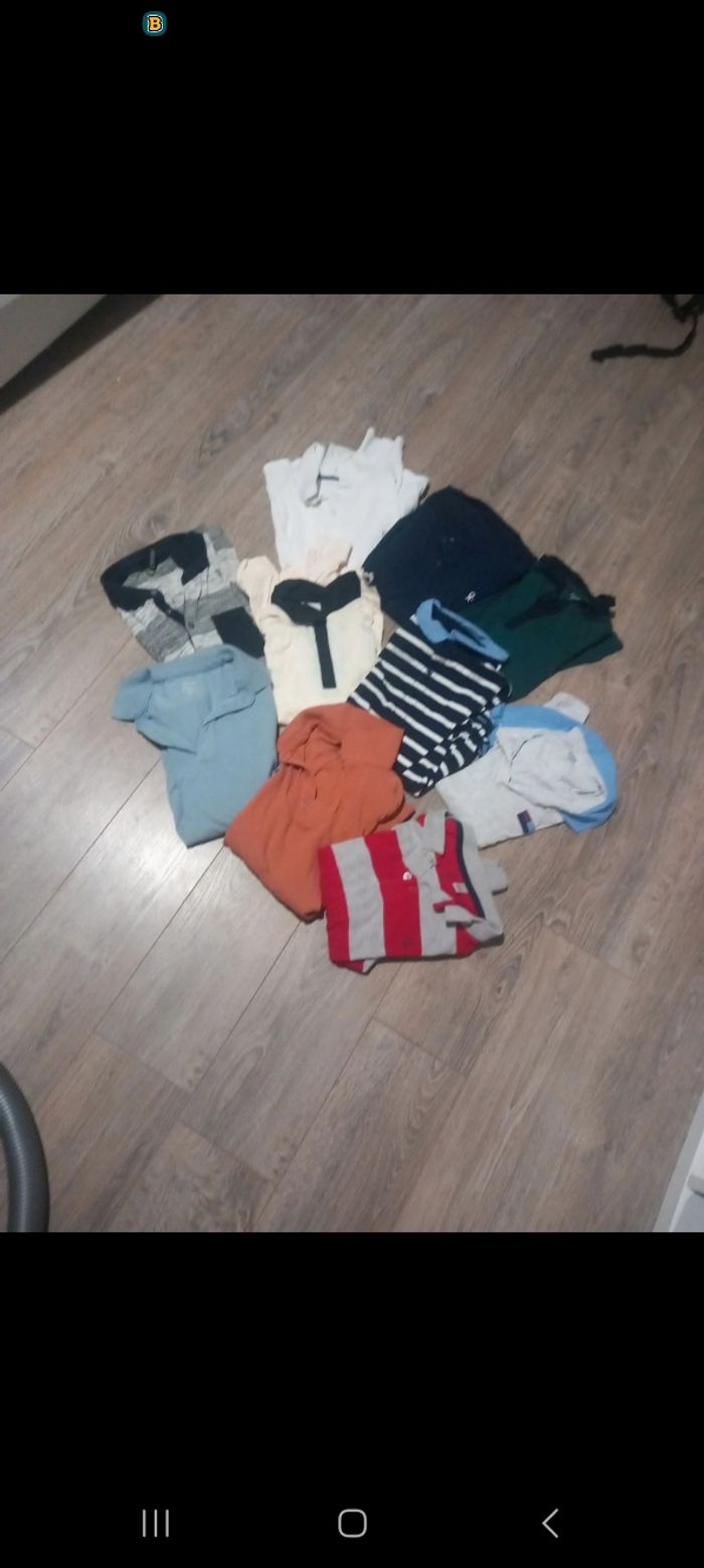 Lot de 10 polos manches longues garçon 12 ans - photo numéro 6