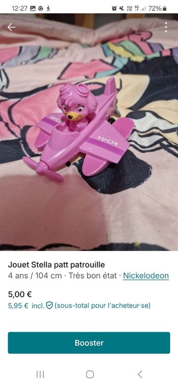 Jouet avion avec Stella