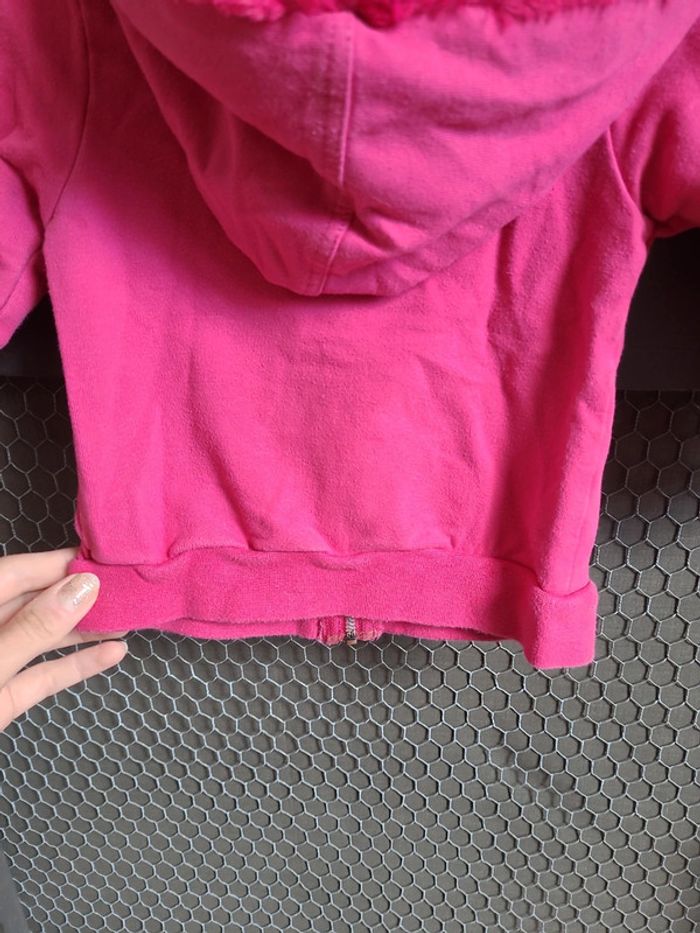 Gilet sweat zippé rose 3 pommes t.18 mois - photo numéro 9