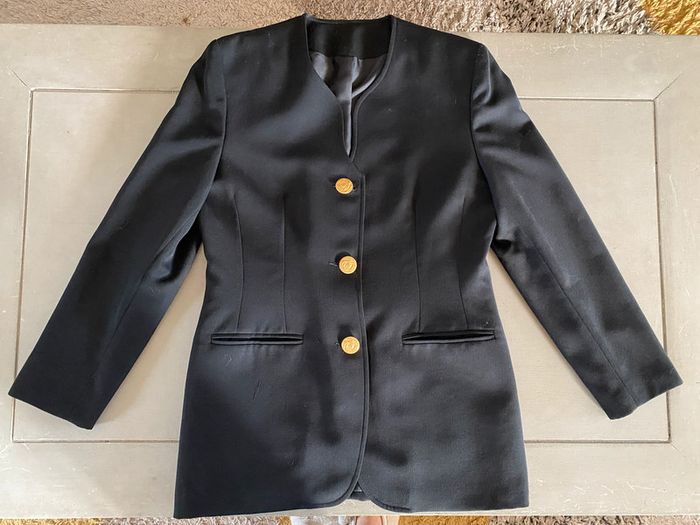 Blazer noir à boutons dorés Fedora taille 38 Made in France - photo numéro 16