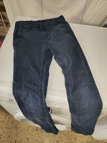 pantalon toile Kiabi bleu 10 ans
